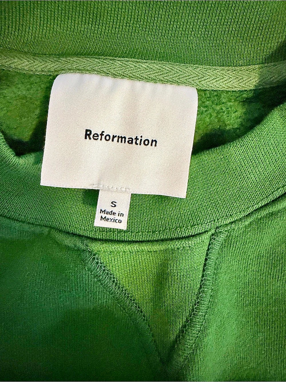 Reformation Grace Cropped Vintage Oversized Crewneck Sweatshirt - size small - Picture 6 of 8
